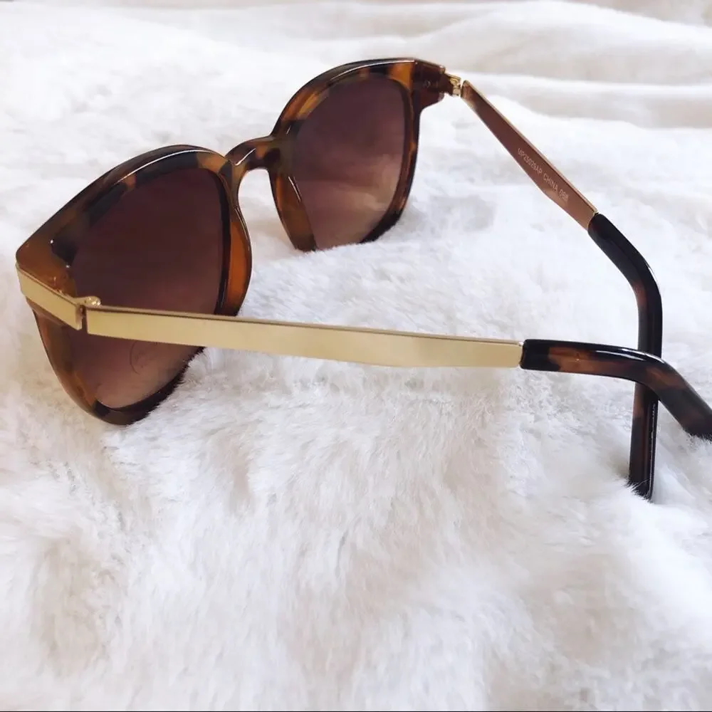 Isabel Tortoise Brown Round Fashion Sunglasses